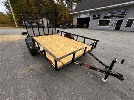 New 2025 Down2Earth 76X10 Utility Trailer Powder Coated Angle for Sale
