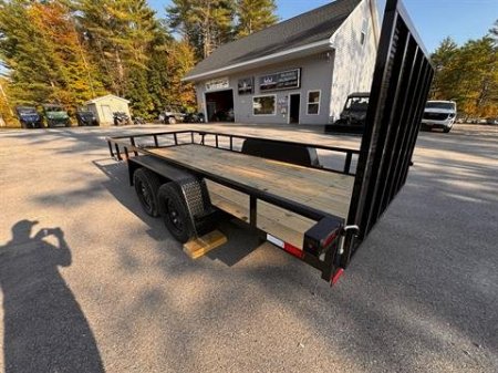 New 2025 Down2Earth 76X16 7,000 LB Powder Coated Utility Trailer for Sale