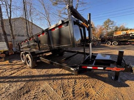 New 2025 Down2Earth 7X16 14,000LB Telescopic Dump (TDTE716DTT7B) for Sale