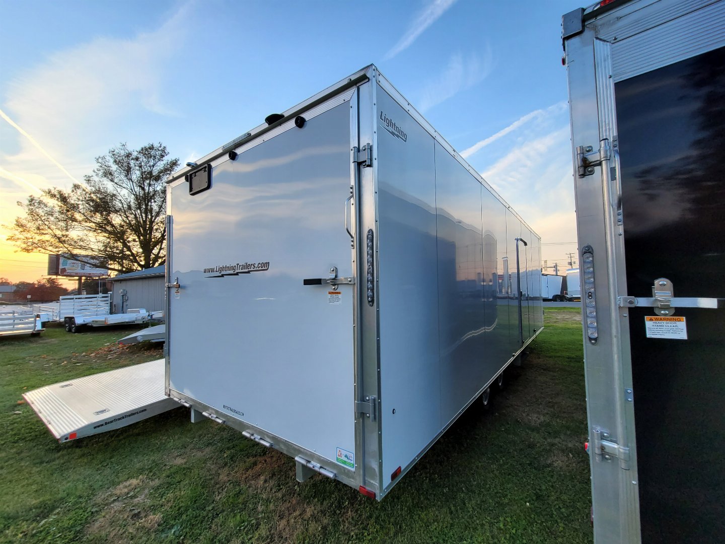 New 2023 LIGHTNING TRAILERS LTFES824TA Snowmobile Trailer Ephrata