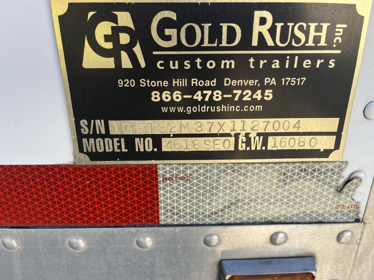 Used 2000 Gold Rush All Aluminum 34’ Stacker Trailer