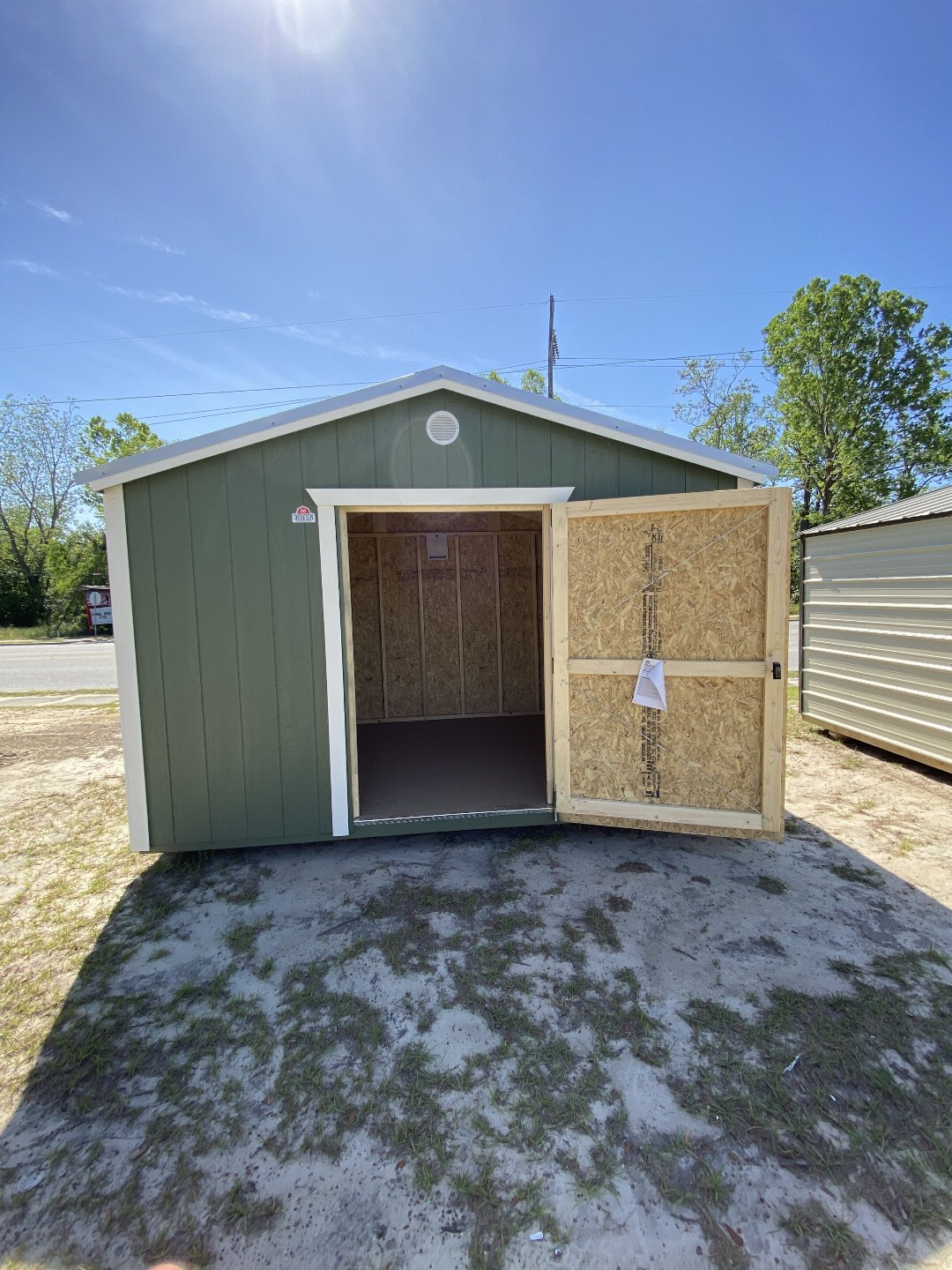 New 2025 Derksen Portable Buildings 8X12 - Side Utility Shed (SOLD)