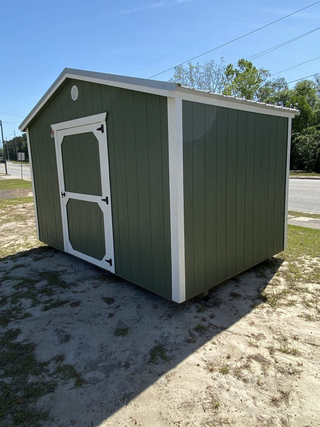 New 2025 Derksen Portable Buildings 8X12 - Side Utility Shed (SOLD)