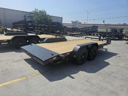New 2024 P&C Trailers 83X18 CARHAULER Flatbed Trailer