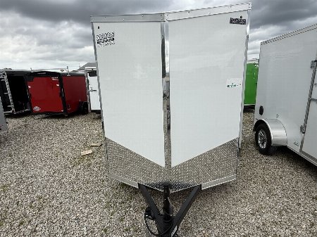 New 2025 Haulin Trailers HLAFT610SA Cargo / Enclosed Trailer 6X10 SA DOUBLE DOOR (GVW:2990) WHITE