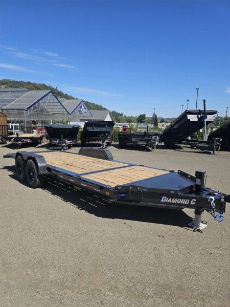 New 2025 DIAMOND C HDT207 82X20 SPLIT TILT 14K EQUIPMENT TRAILER CEMENT GRAY