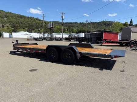 New 2025 HTL208 BASELINE Diamond C Trailers 82" X 22' SPLIT-TILT Equipment Trailer GRAY