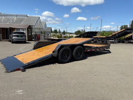 New 2025 HTL208 BASELINE Diamond C Trailers 82" X 22' SPLIT-TILT Equipment Trailer GRAY