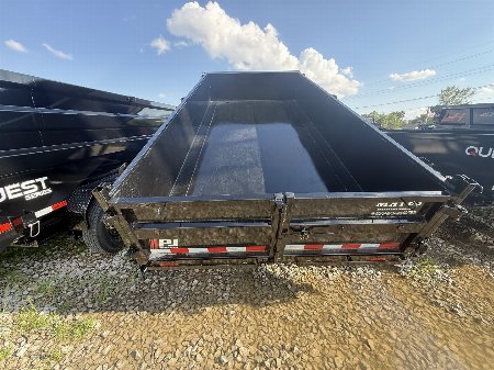 New 2026 PJ Trailers D7142 Dump Trailer 83X14 TA 24" SIDES (GVW:14000) BLACK