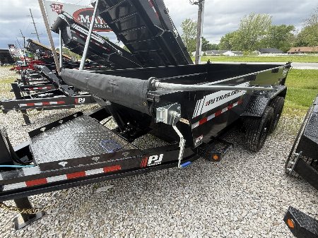 New 2026 PJ Trailers DT142 Dump Trailer 83X14 VOYAGER TA TELESCOPIC (GVW:14000) BLACK