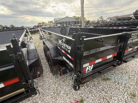 New 2026 PJ Trailers DT142 Dump Trailer 83X14 VOYAGER TA TELESCOPIC (GVW:14000) BLACK
