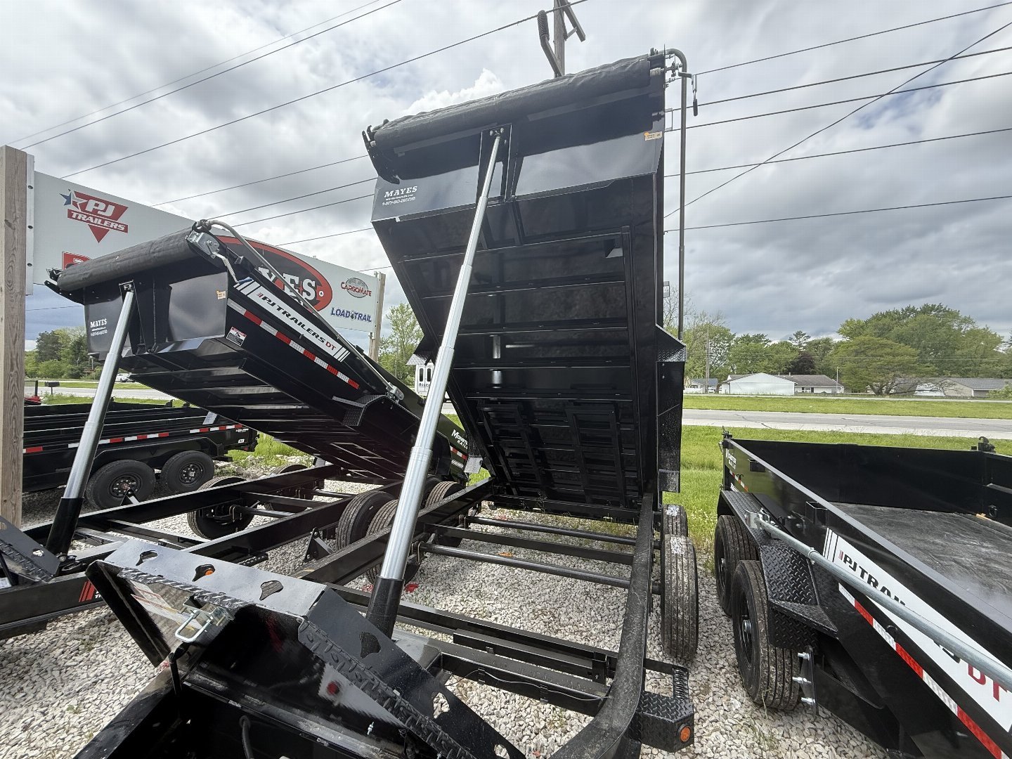 New 2026 PJ Trailers DT142 Dump Trailer 83X14 VOYAGER TA TELESCOPIC (GVW:14000) BLACK