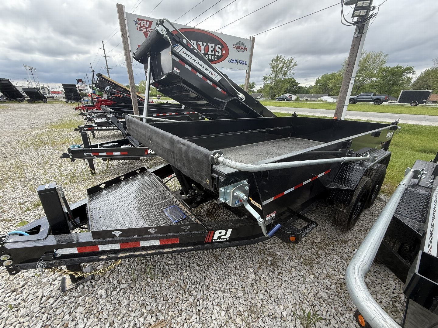 New 2026 PJ Trailers DT142 Dump Trailer 83X14 VOYAGER TA TELESCOPIC (GVW:14000) BLACK