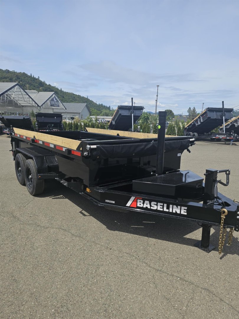 New 2025 Baseline DIAMOND C HDU208 16K 82" X 14' Dump Trailer ONYX BLACK