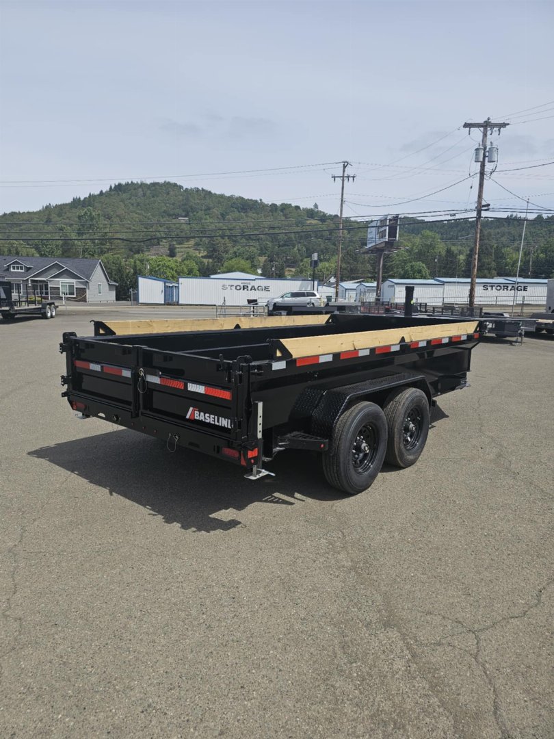 New 2025 Baseline DIAMOND C HDU208 16K 82" X 14' Dump Trailer ONYX BLACK