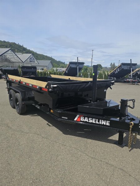 New 2025 Baseline DIAMOND C HDU208 16K 82" X 14' Dump Trailer ONYX BLACK