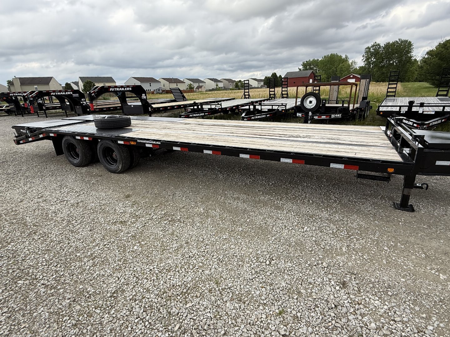New 2026 PJ Trailers PL282 Equipment Trailer 102X28 TA DUALS PINTLE (GVW:25000) BLACK