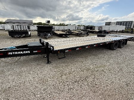 New 2026 PJ Trailers PL282 Equipment Trailer 102X28 TA DUALS PINTLE (GVW:25000) BLACK