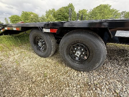 New 2026 PJ Trailers LS322 Equipment Trailer 102X32 TA SINGLES GOOSENECK DOVETAIL (GVW:15680) BLACK