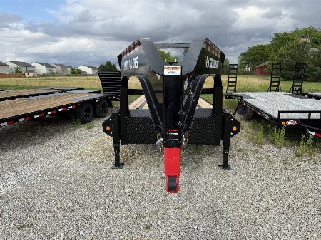 New 2026 PJ Trailers LS322 Equipment Trailer 102X32 TA SINGLES GOOSENECK DOVETAIL (GVW:15680) BLACK