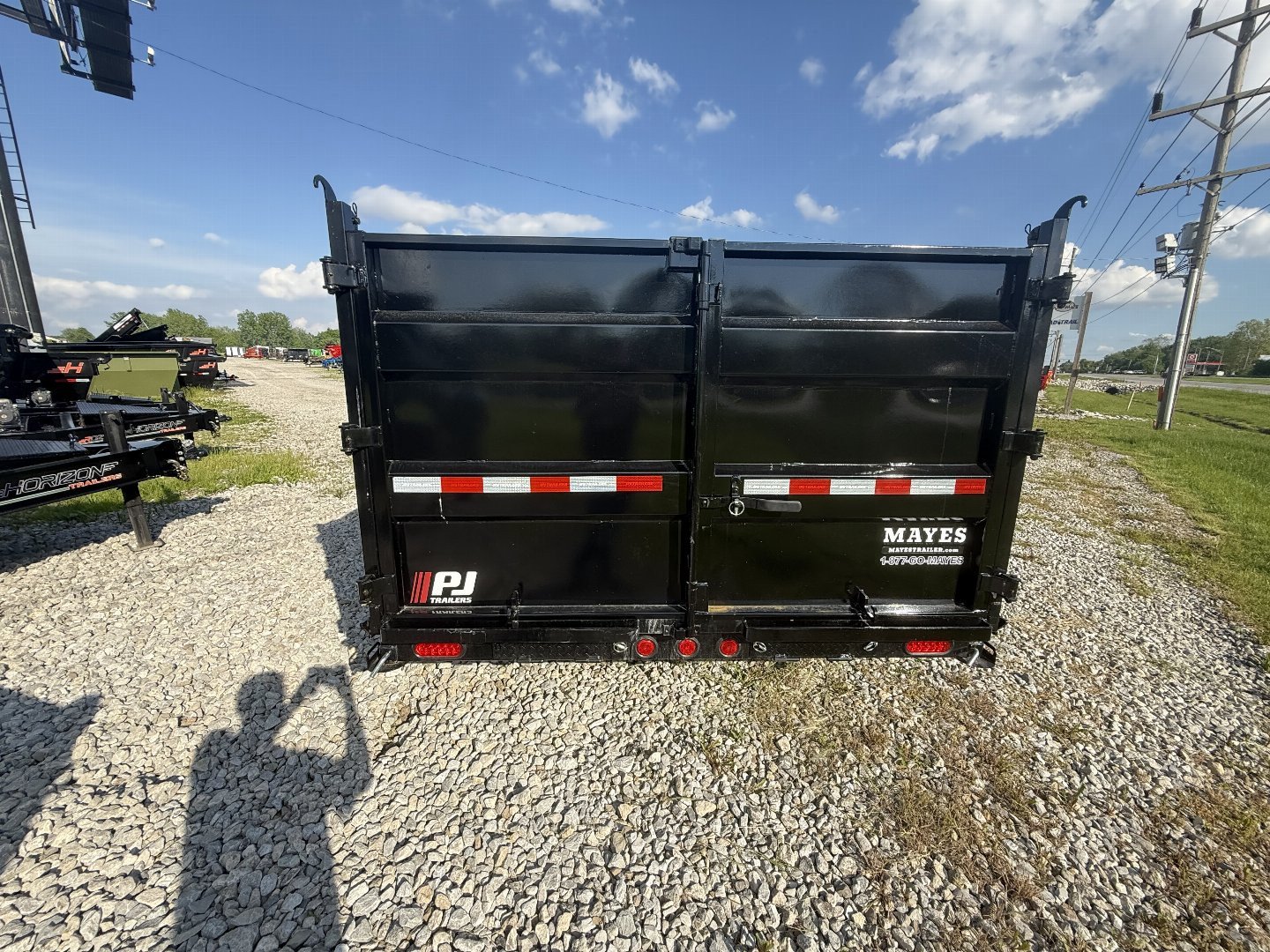 New 2025 PJ Trailers DM142 Dump Trailer 83X14 TA HIGH SIDES (GVW:14000) BLACK