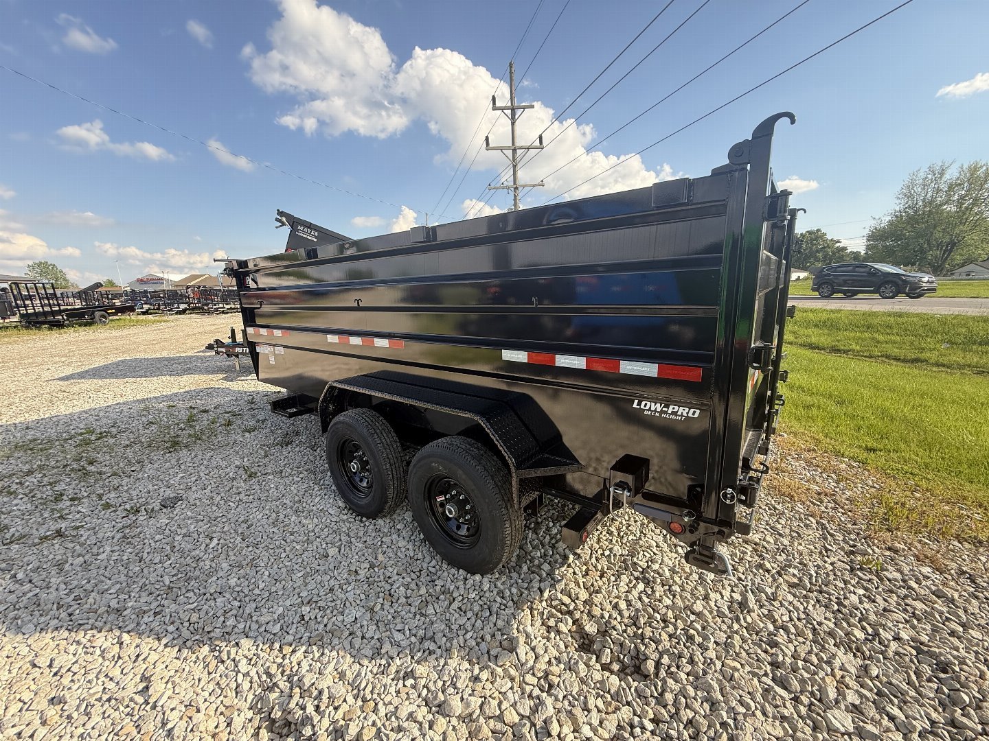 New 2025 PJ Trailers DM142 Dump Trailer 83X14 TA HIGH SIDES (GVW:14000) BLACK