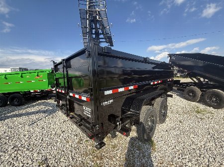 New 2025 PJ Trailers DM142 Dump Trailer 83X14 TA HIGH SIDES (GVW:14000) BLACK