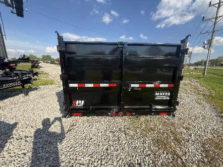 New 2025 PJ Trailers DM142 Dump Trailer 83X14 TA HIGH SIDES (GVW:14000) BLACK