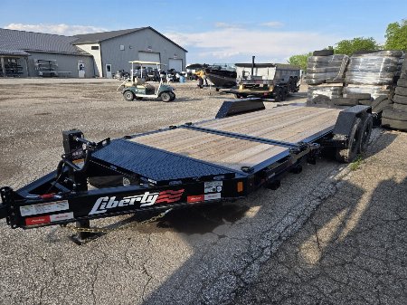New 2025 LIBERTY LT16K83X22SPB8WF Tilt Trailer83X22 TA PARTIAL (GVW:17500) MIDNIGHT BLACK
