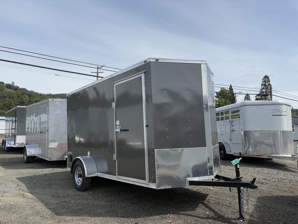 New 2025 Continental Cargo VHW612SA 6X12 Enclosed Cargo Trailer METALLIC GRAY RAMP