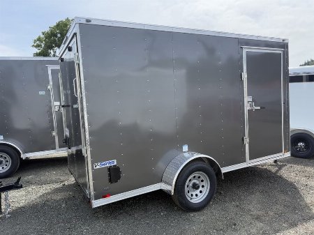 New 2025 Continental Cargo VHW612SA 6X12 Enclosed Cargo Trailer METALLIC GRAY RAMP