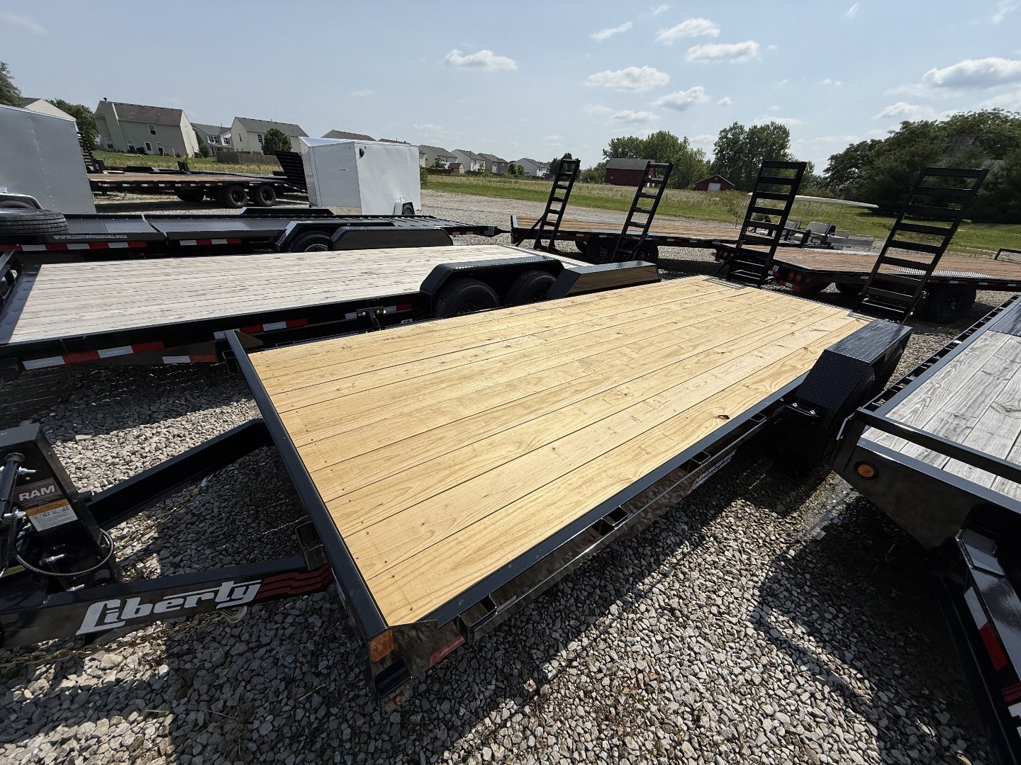New 2025 LIBERTY LE14K83X18+2C6 Equipment Trailer 83X20 TA (GVW:15400) MIDNIGHT BLACK