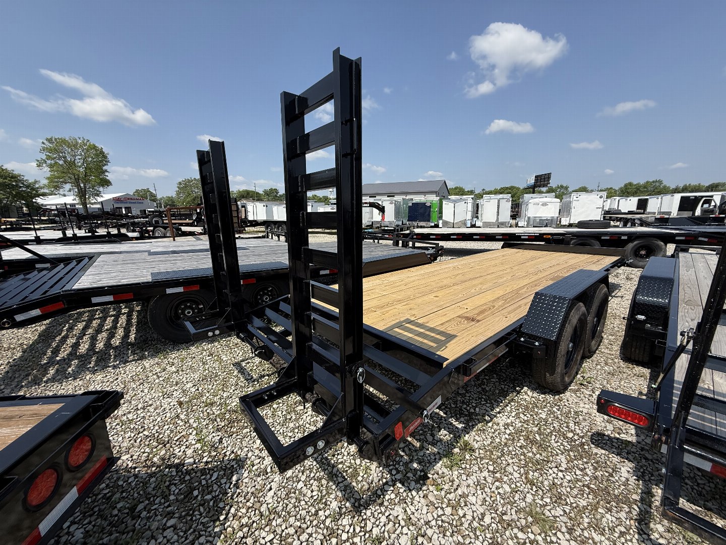 New 2025 LIBERTY LE14K83X18+2C6 Equipment Trailer 83X20 TA (GVW:15400) MIDNIGHT BLACK