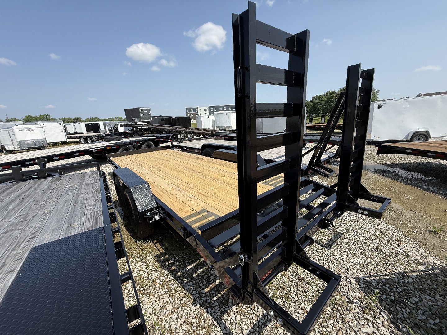New 2025 LIBERTY LE14K83X18+2C6 Equipment Trailer 83X20 TA (GVW:15400) MIDNIGHT BLACK