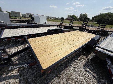 New 2025 LIBERTY LE14K83X18+2C6 Equipment Trailer 83X20 TA (GVW:15400) MIDNIGHT BLACK