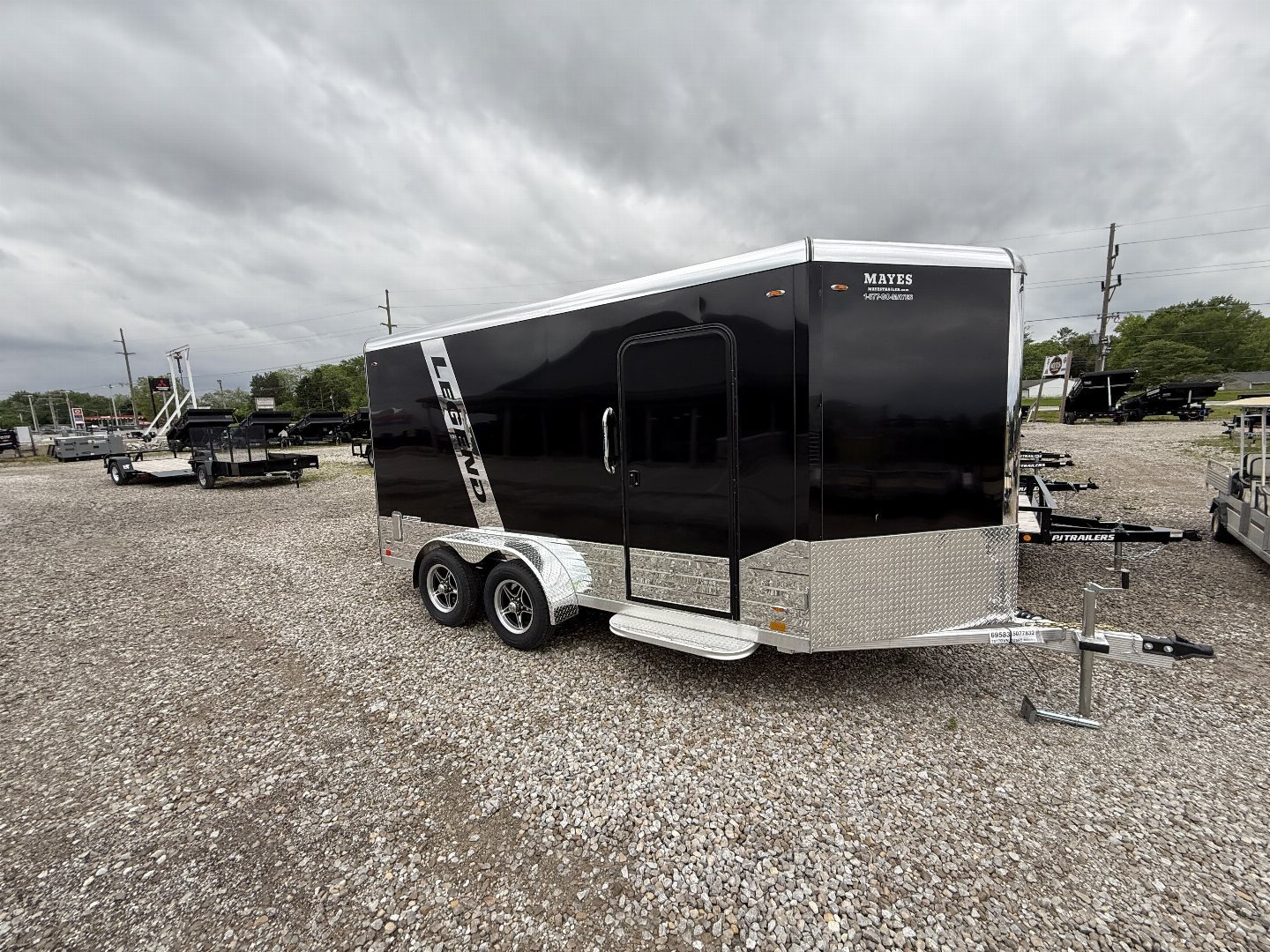 New Legend Trailers 7X17DVNTA35 Cargo / Enclosed Trailer 7X16 TA RAMP DOOR (GVW:7000) BLACK