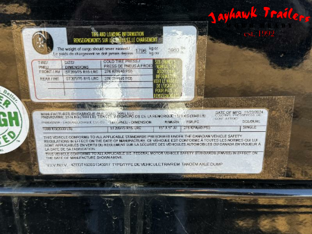 New 2025 Load Trail 5-10Dump7kNoTarpNoRamps