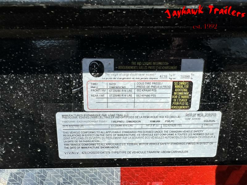 New 2025 Load Trail 7-HD20EquipmentHaulerBEAMRR