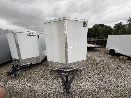 New 2025 WELLS CARGO FT610S2-D Cargo / Enclosed Trailer 6X10 SA RAMP DOOR (GVW:2990) WHITE