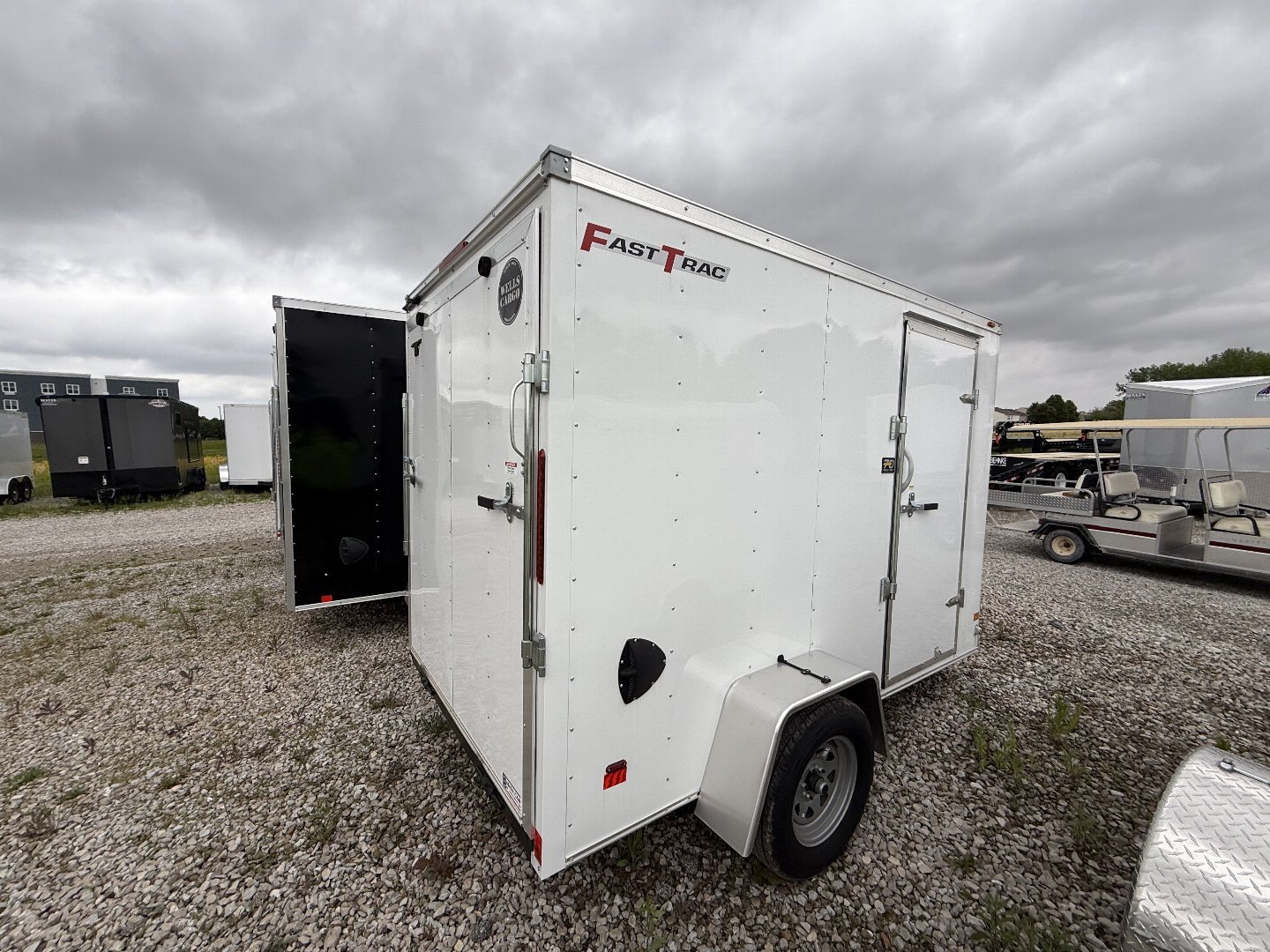 New 2025 WELLS CARGO FT610S2-D Cargo / Enclosed Trailer 6X10 SA RAMP DOOR (GVW:2990) WHITE