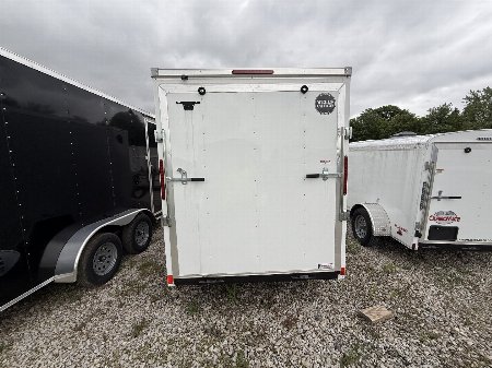 New 2025 WELLS CARGO FT610S2-D Cargo / Enclosed Trailer 6X10 SA RAMP DOOR (GVW:2990) WHITE