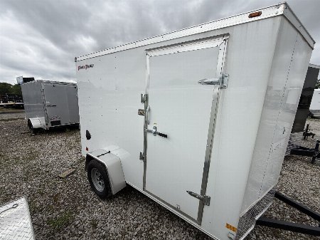New 2025 WELLS CARGO FT610S2-D Cargo / Enclosed Trailer 6X10 SA RAMP DOOR (GVW:2990) WHITE