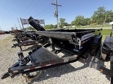 New 2026 PJ TrailersDT142 Dump Trailer 83X14 TA TELESCOPIC (GVW:14000) BLACK