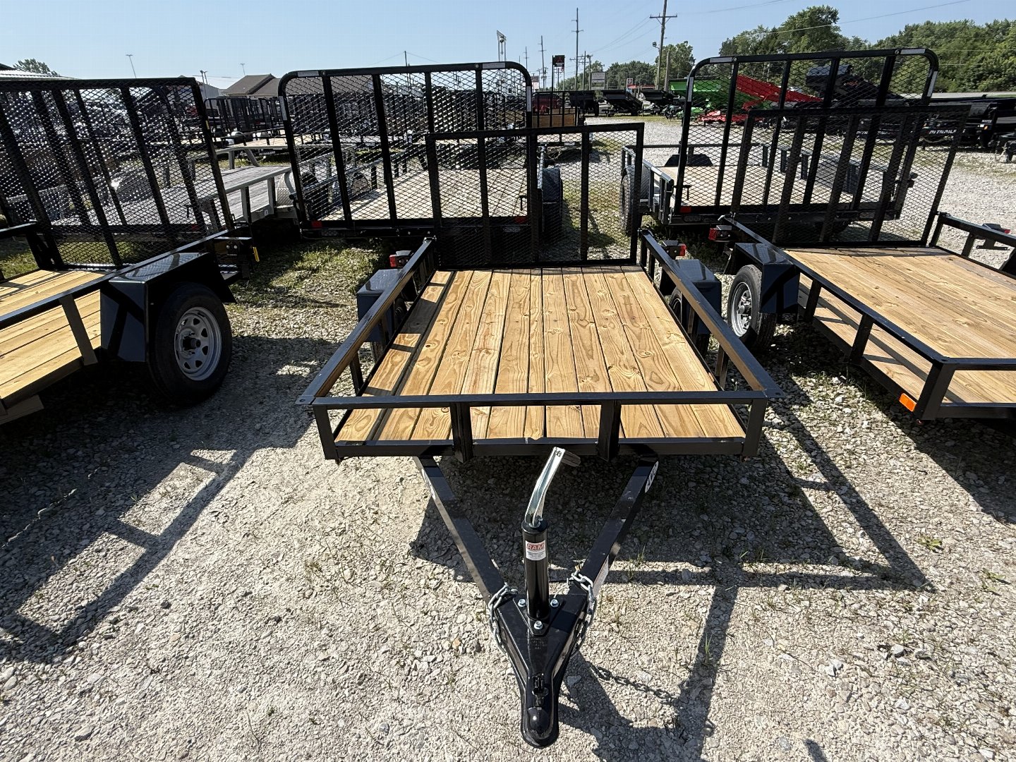 New 2025 AMO US081 Utility Trailer 5X8 SA LOWSIDE 12" TIRES (GVW:2990) BLACK