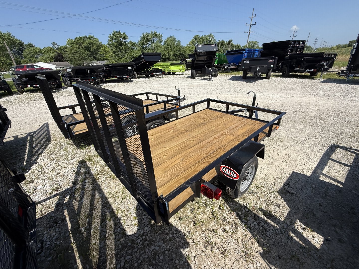 New 2025 AMO US081 Utility Trailer 5X8 SA LOWSIDE 12" TIRES (GVW:2990) BLACK