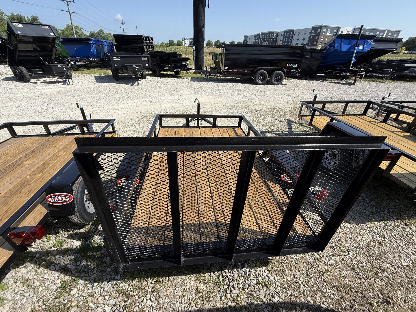 New 2025 AMO US081 Utility Trailer 5X8 SA LOWSIDE 12" TIRES (GVW:2990) BLACK