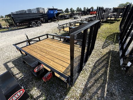 New 2025 AMO US081 Utility Trailer 5X8 SA LOWSIDE 12" TIRES (GVW:2990) BLACK