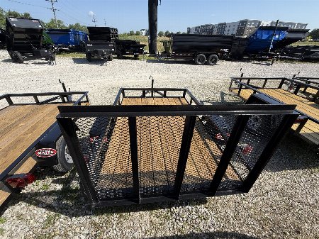 New 2025 AMO US081 Utility Trailer 5X8 SA LOWSIDE 12" TIRES (GVW:2990) BLACK