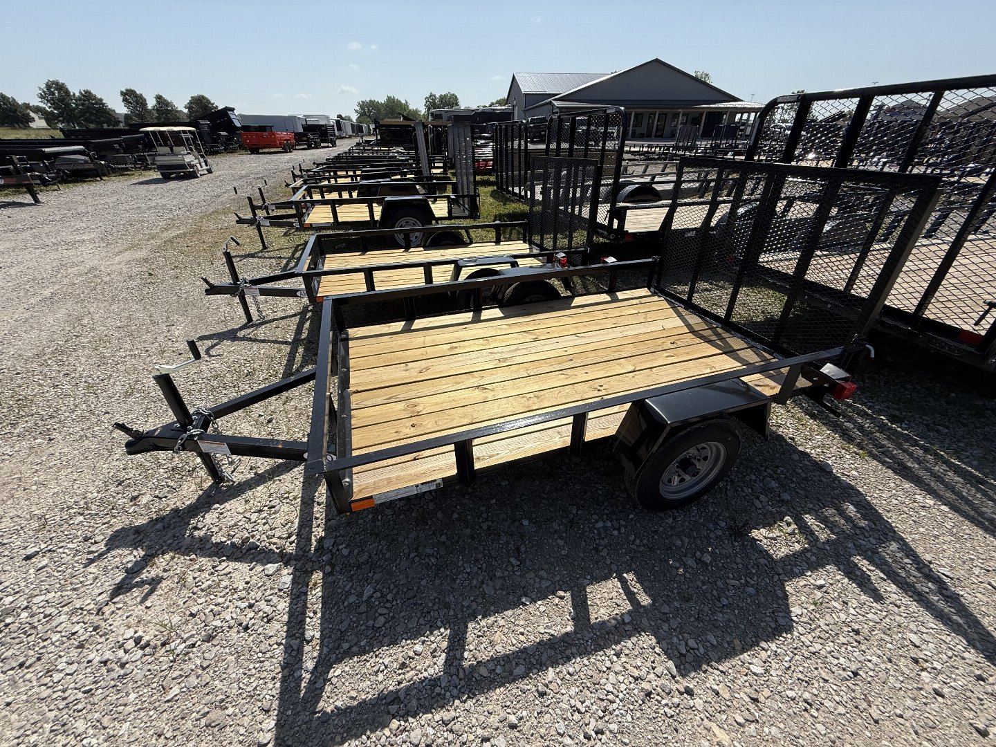 New 2025 AMO US081 Utility Trailer 5X8 SA LOWSIDE 12" TIRES (GVW:2990) BLACK