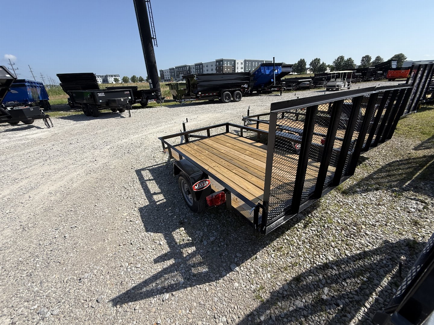 New 2025 AMO US081 Utility Trailer 5X8 SA LOWSIDE 12" TIRES (GVW:2990) BLACK